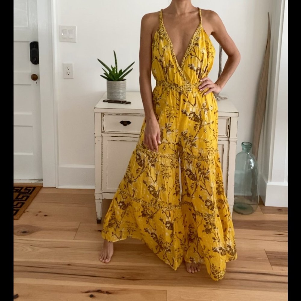 Free People Caicos Jumpsuit Small